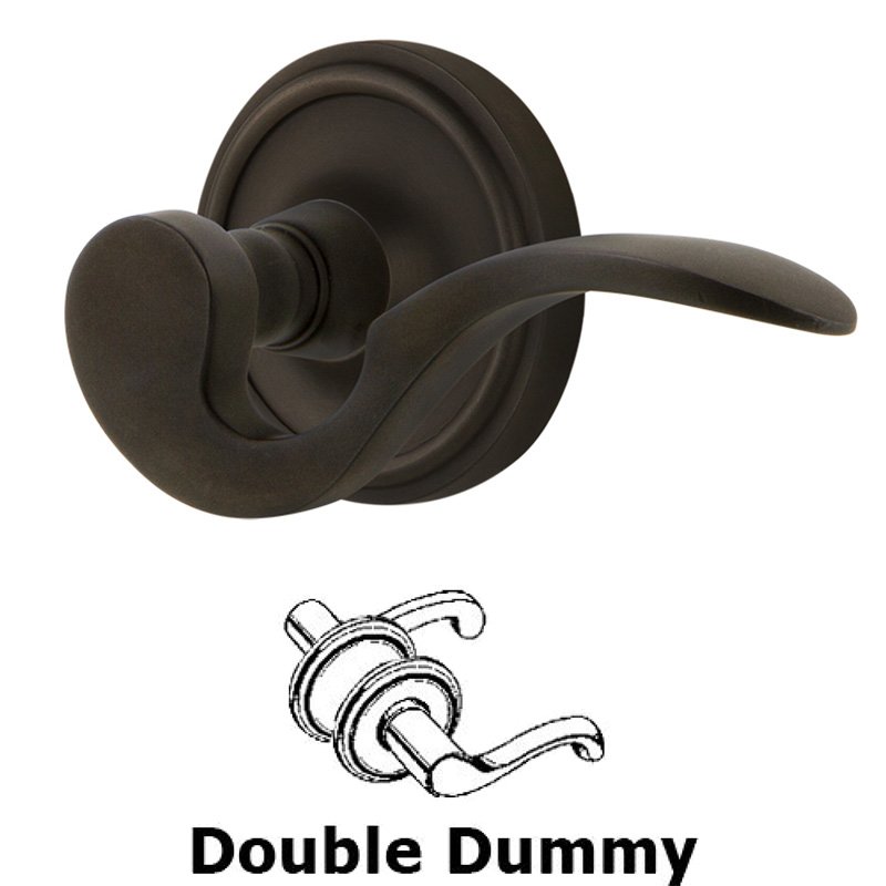 Nostalgic Warehouse Classic Rose Double Dummy Manor Lever in Oil-Rubbed Bronze