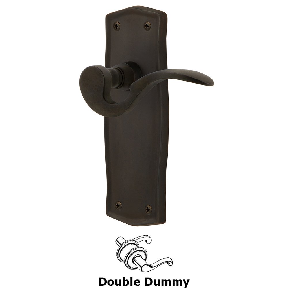 Nostalgic Warehouse Prairie Plate Double Dummy Manor Lever in Oil-Rubbed Bronze