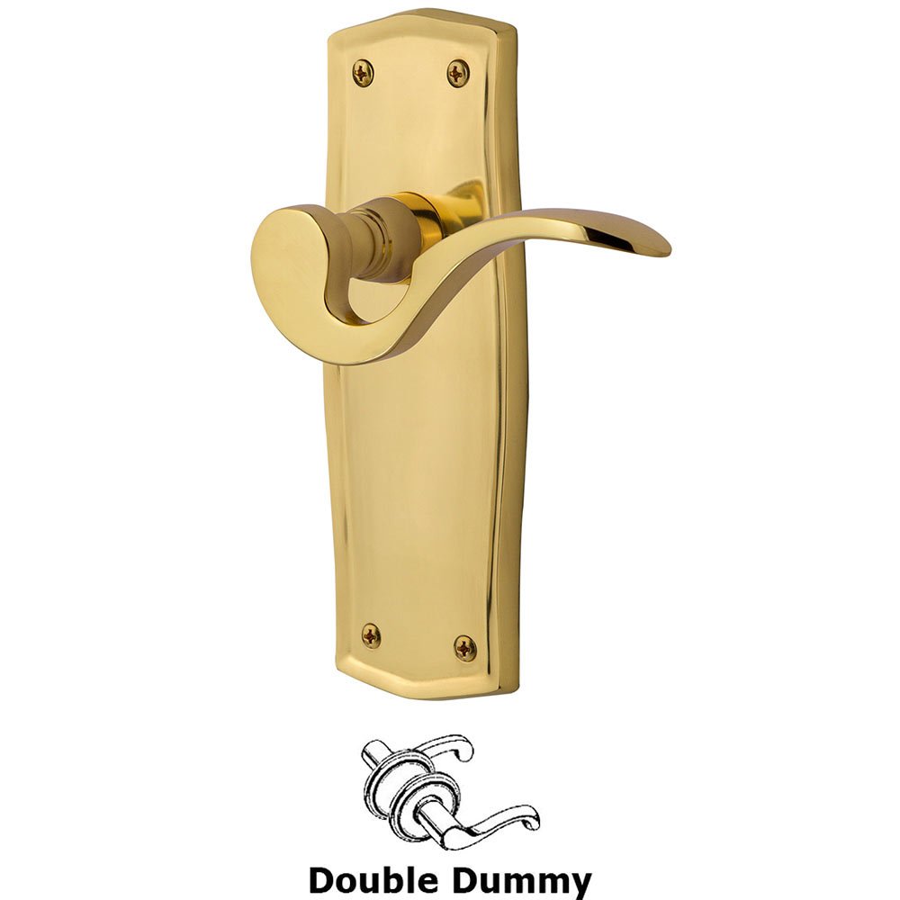 Nostalgic Warehouse Prairie Plate Double Dummy Manor Lever in Polished Brass