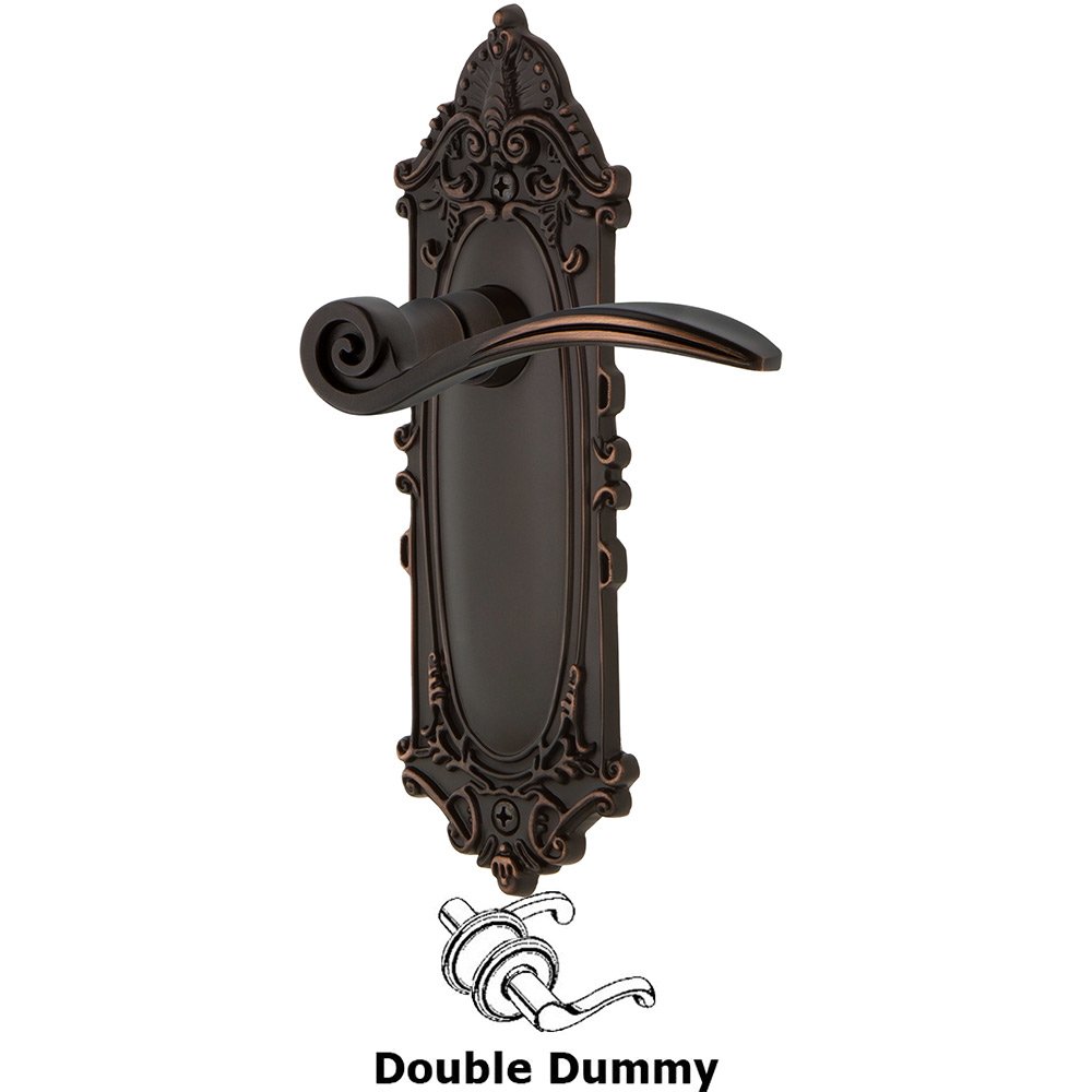Nostalgic Warehouse Victorian Plate Double Dummy Swan Lever in Timeless Bronze