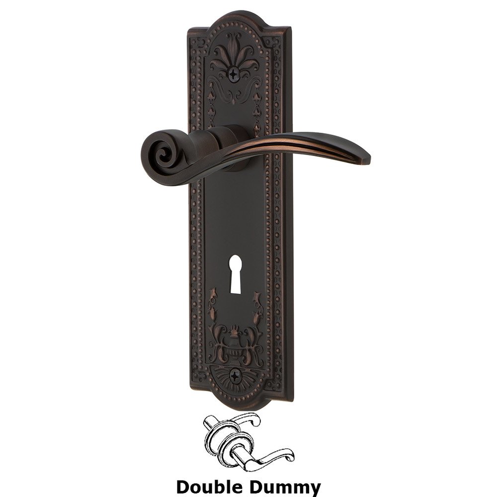 Nostalgic Warehouse Meadows Plate Double Dummy with Keyhole and  Swan Lever in Timeless Bronze