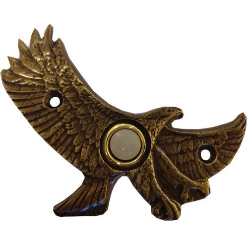 Novelty Hardware Eagle in Fligh Door Bell in Antique Brass