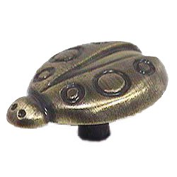Novelty Hardware Ladybug Knob in Antique Brass