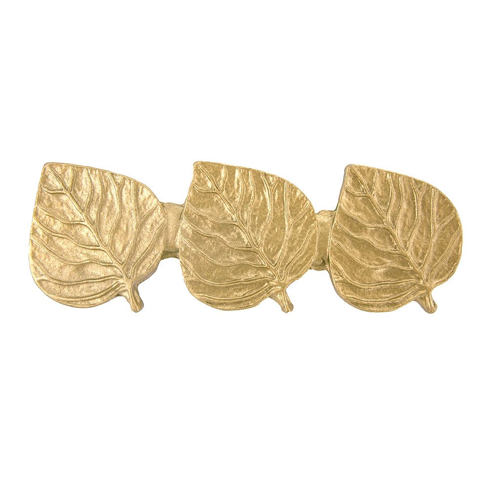 Novelty Hardware Triple Leaf Pull in Lux Gold