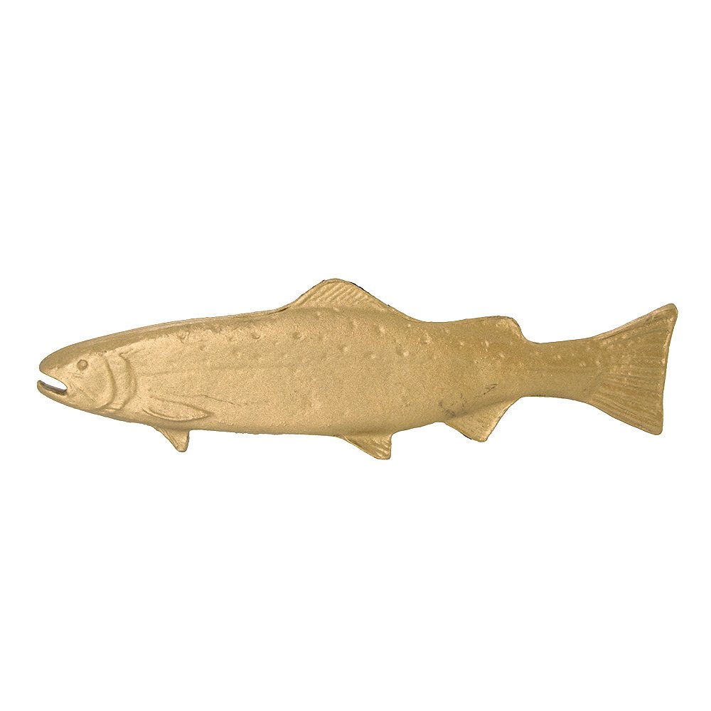 Novelty Hardware Long Trout Handle (Facing Left) in Lux Gold