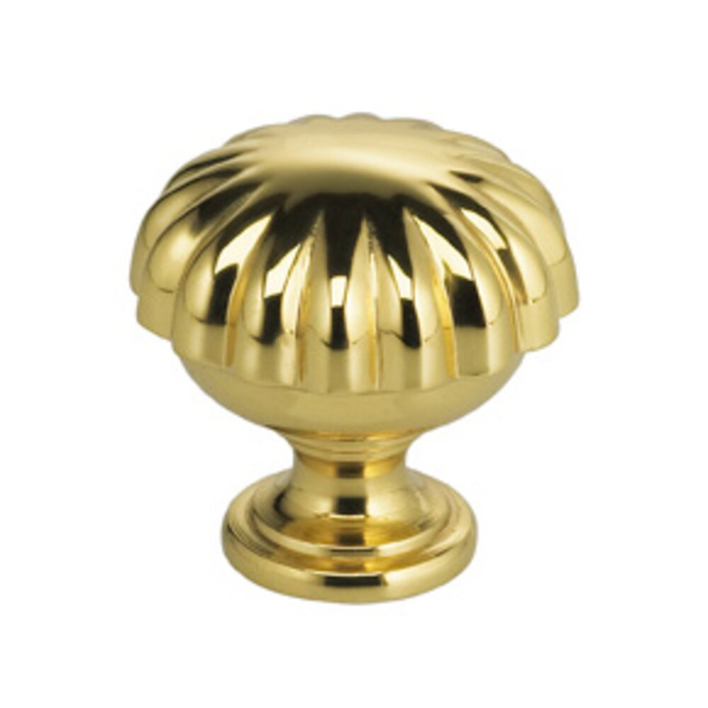 Omnia Hardware 1 3/8" Melon Knob in Polished Brass Lacquered