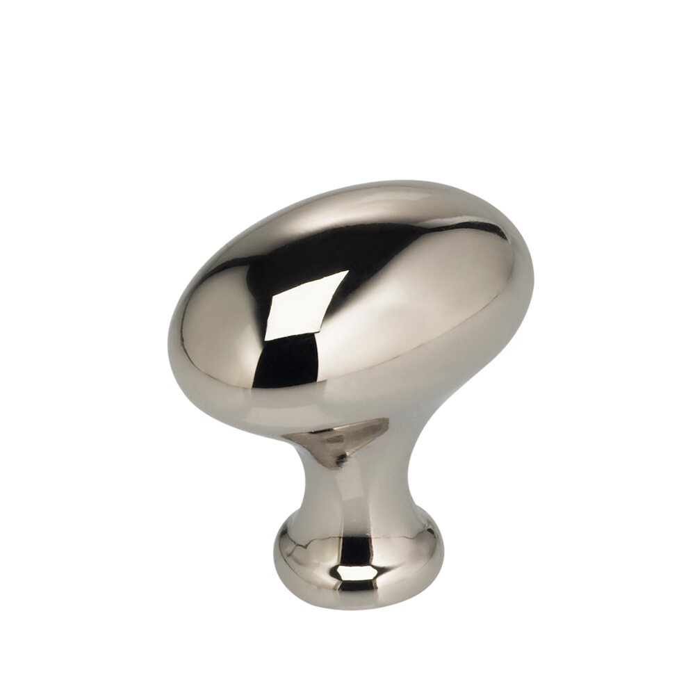 Omnia Hardware 1 3/16" Football Knob in Polished Polished Nickel Lacquered