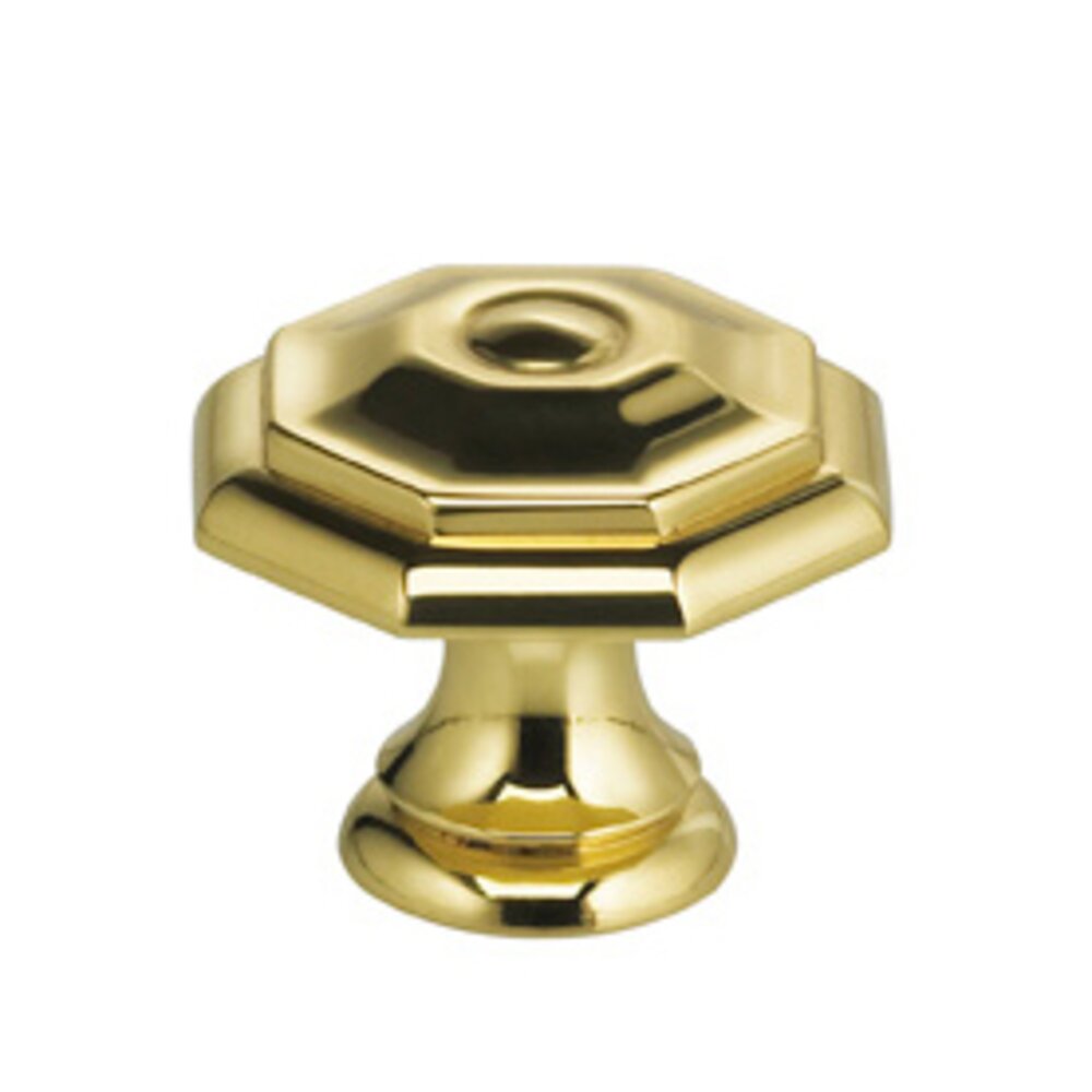 Omnia Hardware 1 9/16" Octagonal Knob in Polished Brass Lacquered