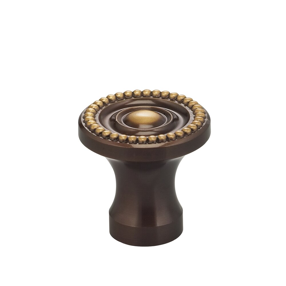 Omnia Hardware 1" Beaded Knob in Shaded Bronze Lacquered