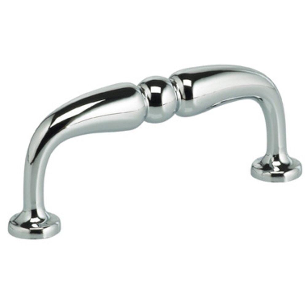 Omnia Hardware 3" Center Beaded Pull in Polished Chrome