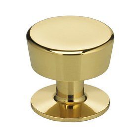 Omnia Hardware 1" Parfait Knob in Polished Brass Lacquered