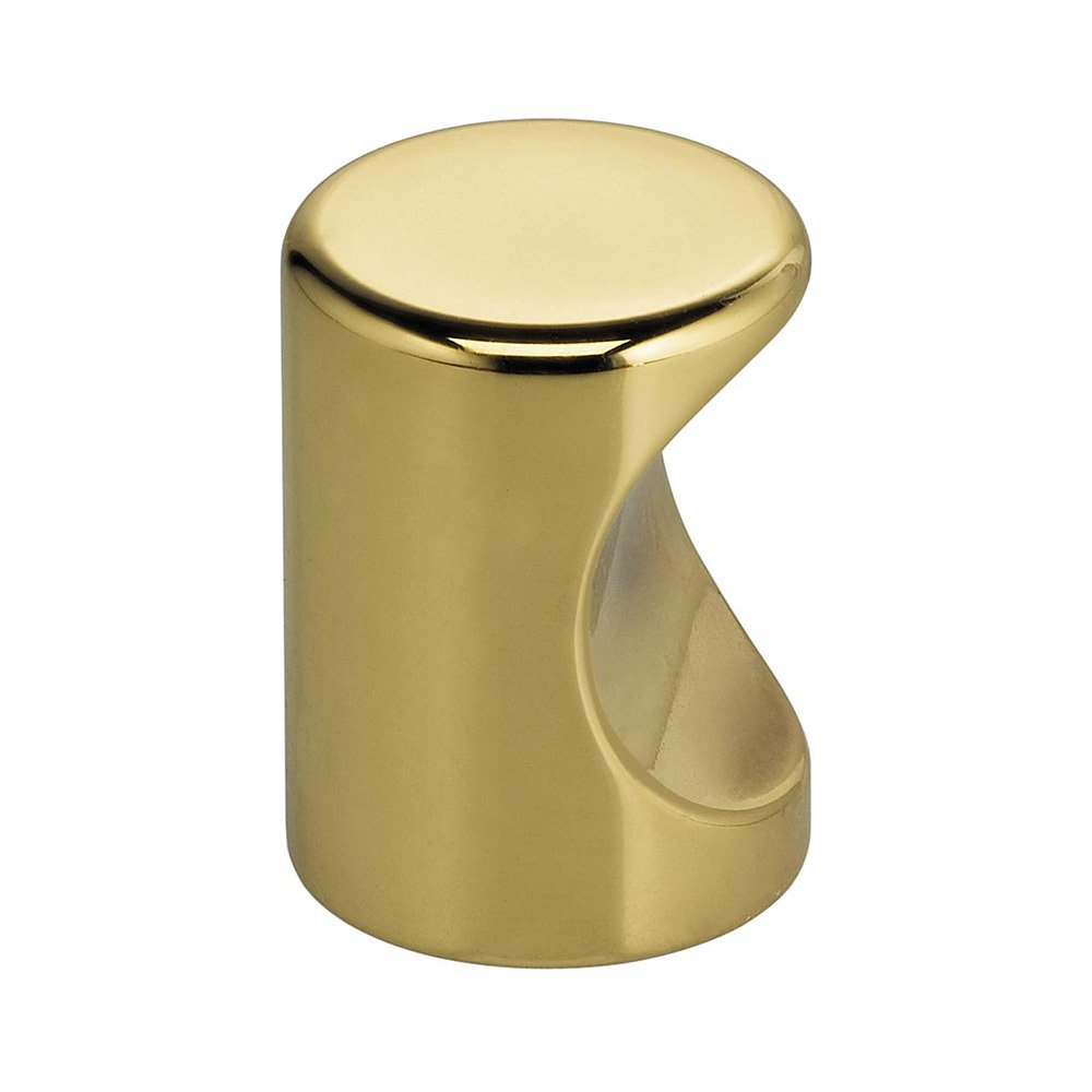 Omnia Hardware 3/4" Thumbprint Knob in Polished Brass Lacquered