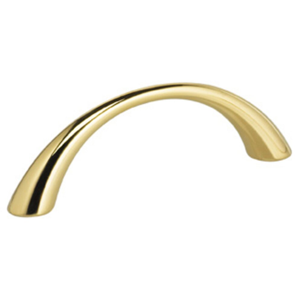 Omnia Hardware 2 1/2" Bow Pull in Polished Brass Lacquered