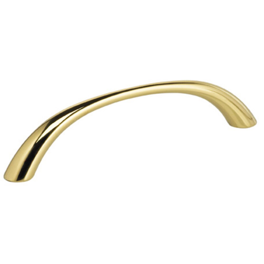 Omnia Hardware 3 3/4" Bow Pull in Polished Brass Lacquered