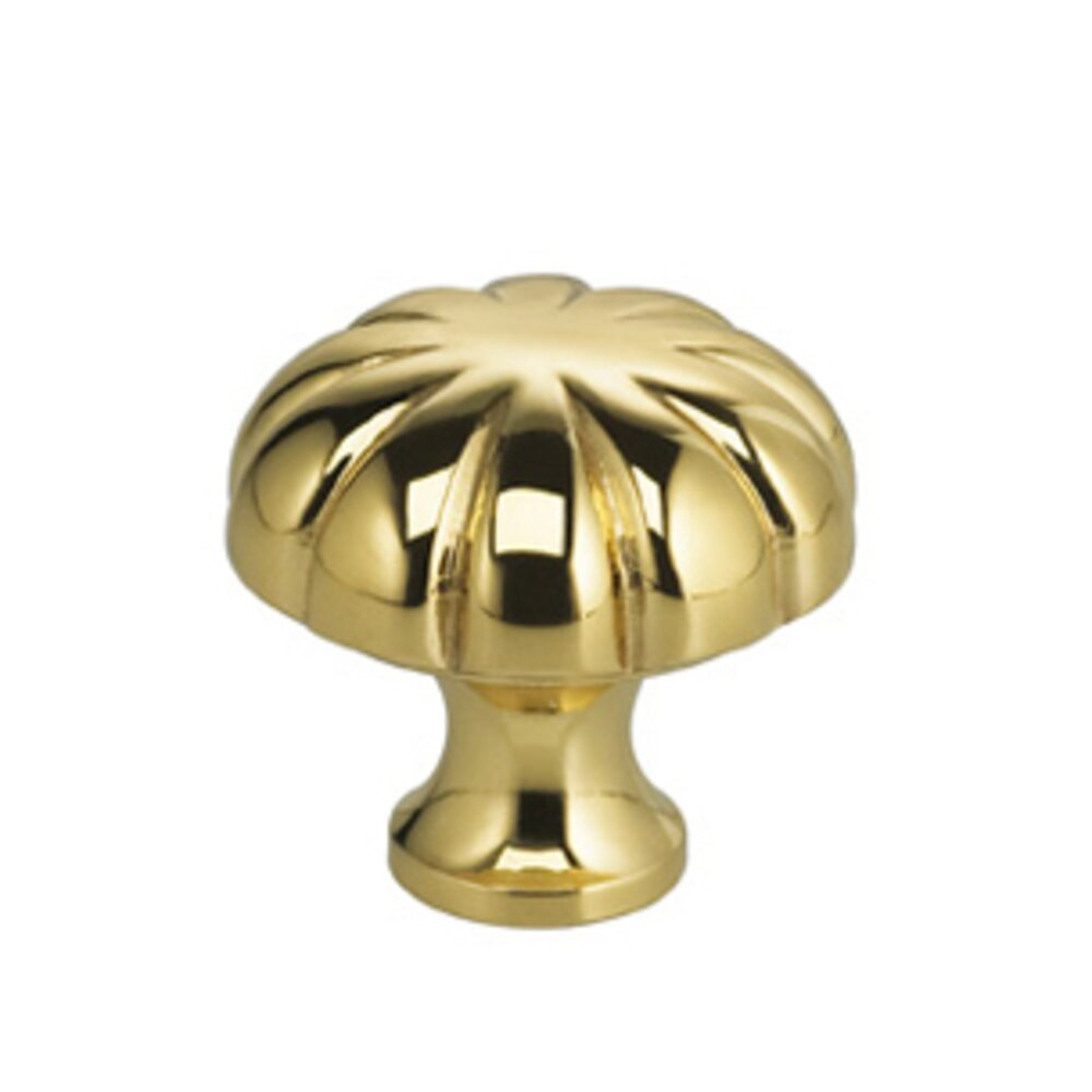 Omnia Hardware 1 1/4" Melon Knob in Polished Brass Lacquered