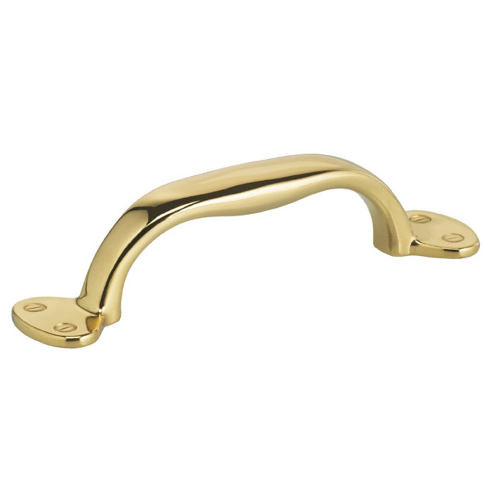 Omnia Hardware 3 3/4" Suitcase Pull in Polished Brass Lacquered