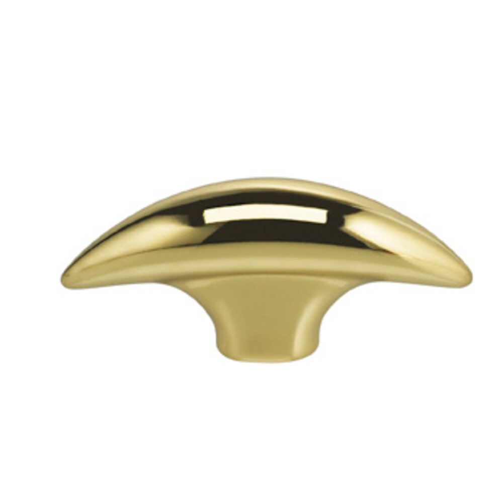 Omnia Hardware 1 7/8" Oval Knob in Polished Brass Lacquered