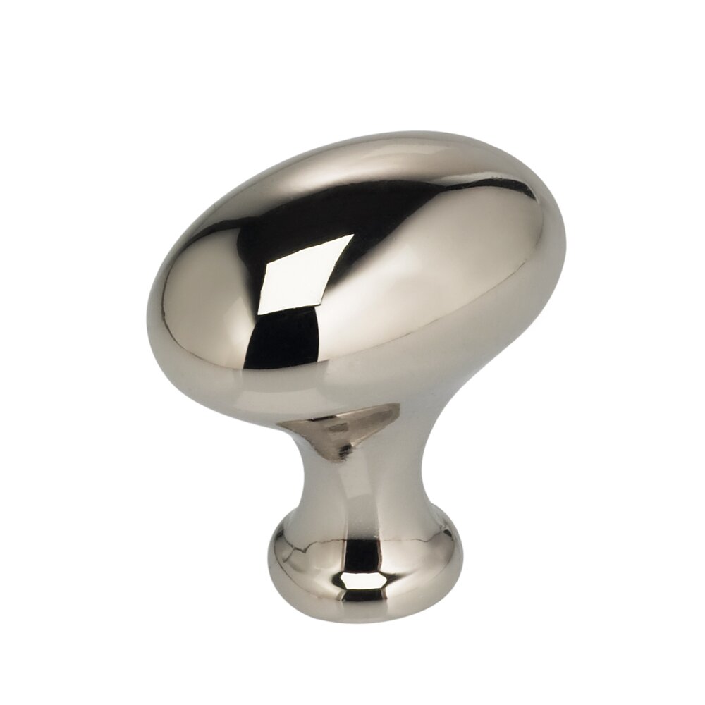 Omnia Hardware 1 3/8" Football Knob in Polished Polished Nickel Lacquered