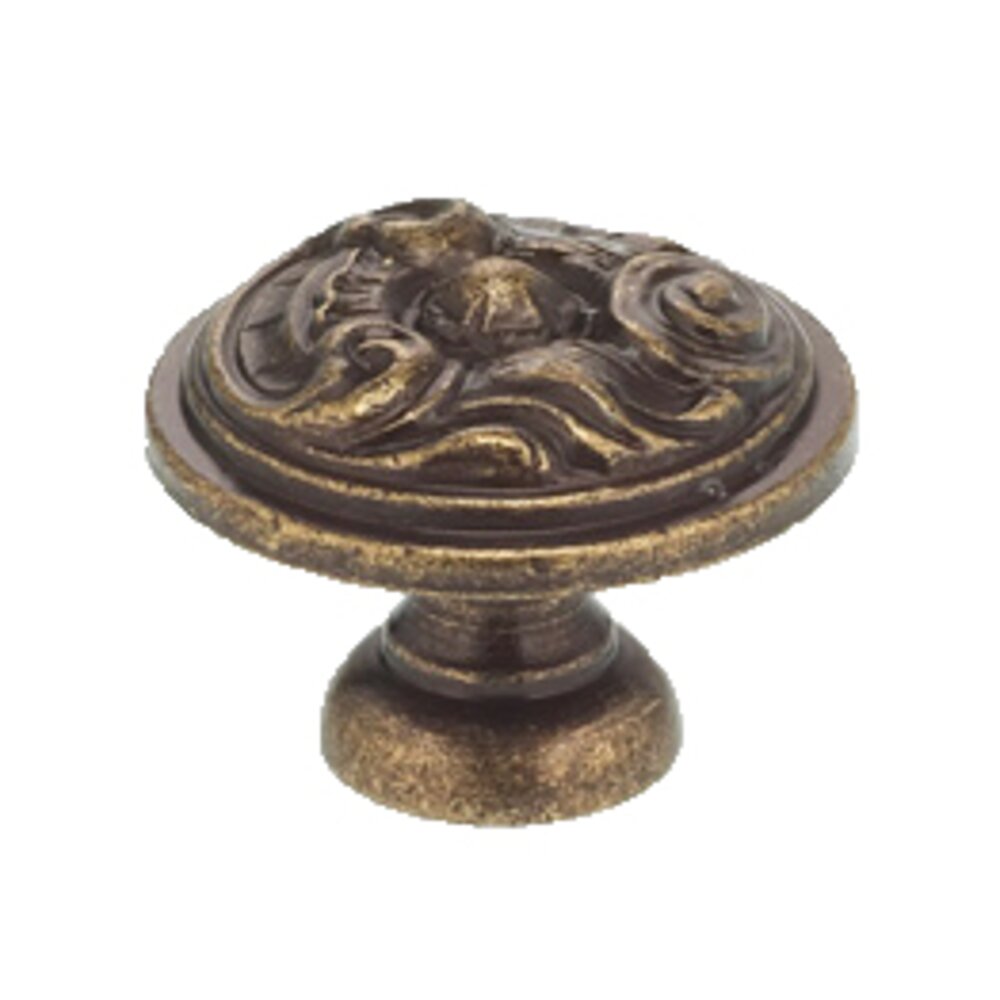 Omnia Hardware 1 3/8" Swirl Knob in Shaded Bronze Lacquered