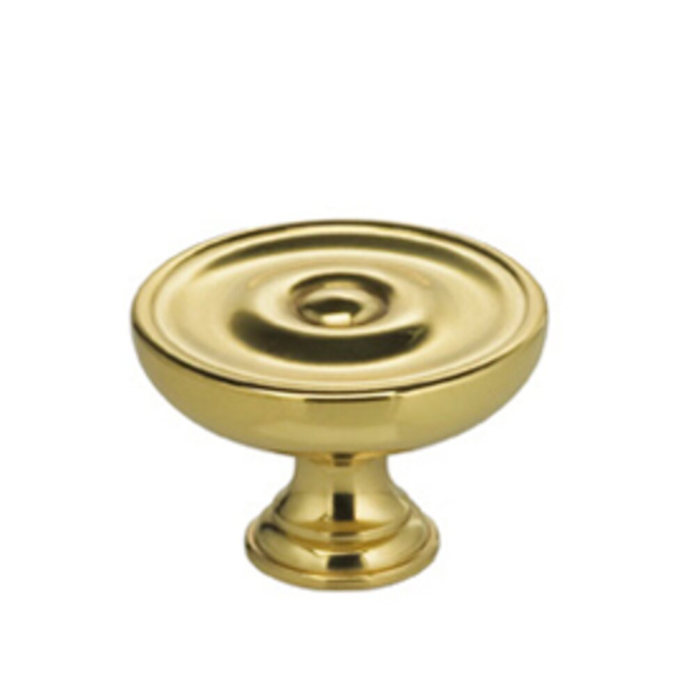 Omnia Hardware 1" Dimple Knob in Polished Brass Lacquered