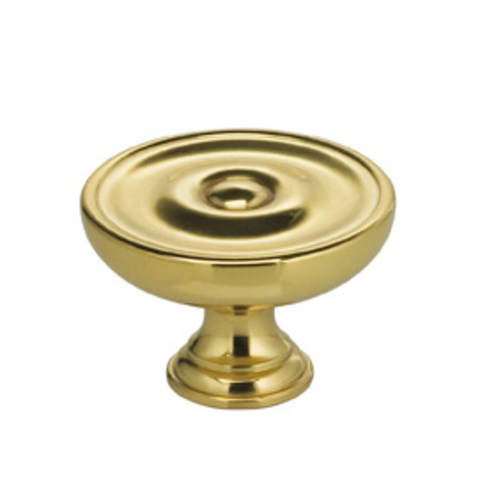 Omnia Hardware 1 9/16" Dimple Knob in Polished Brass Lacquered