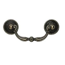 Omnia Hardware Traditional Bail Pull with Rosettes Shaded Bronze Lacquered