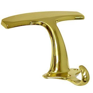 Omnia Hardware Large Double Hook in Polished Brass Lacquered