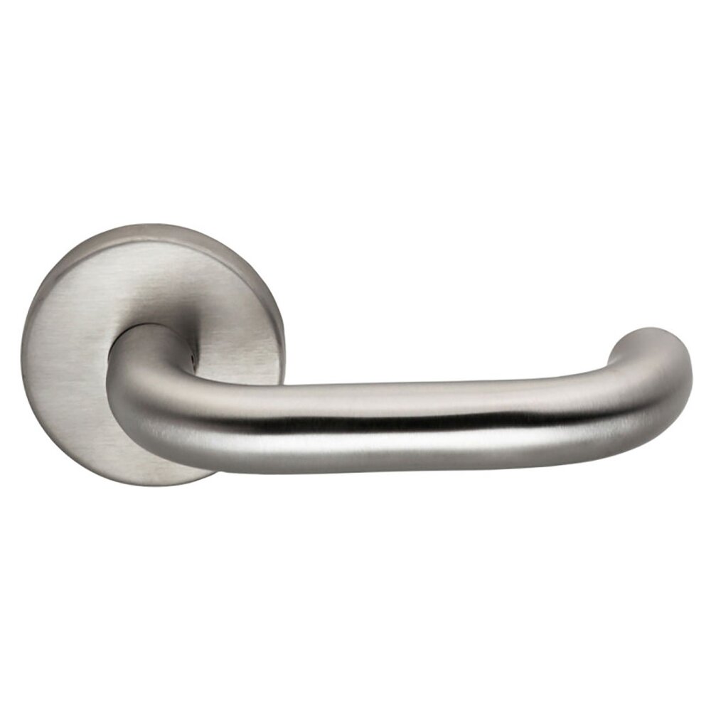 Omnia Hardware Passage Loft Right Handed Lever with Plain Rosette in Brushed Stainless Steel