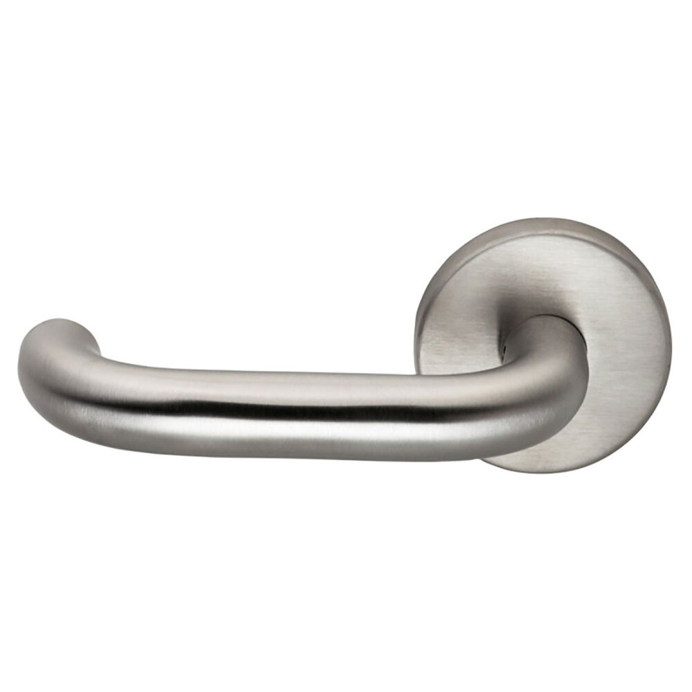 Omnia Hardware Double Dummy Loft Left Handed Lever with Plain Rosette in Brushed Stainless Steel