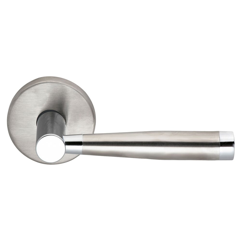 Omnia Hardware Privacy Metro Right Handed Lever with Plain Rosette in Brushed Stainless Steel