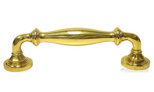 Omnia Hardware 7 1/8" Center Oversized Pulls in Polished Brass Lacquered