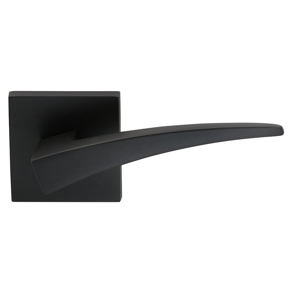 Omnia Hardware Privacy Sharp Lever with Square Rose in Oil Rubbed Bronze Lacquered