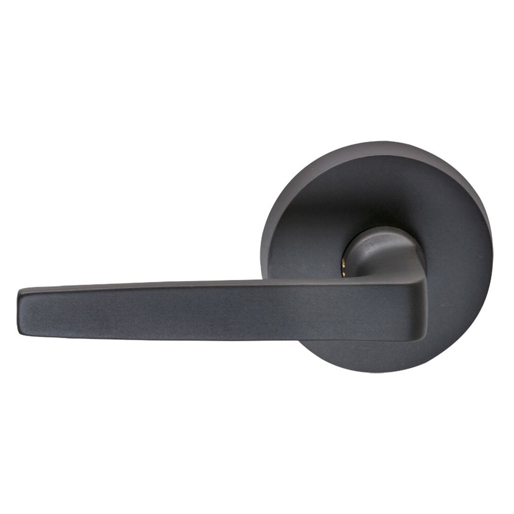 Omnia Hardware Single Dummy Chicago Left Handed Lever with Plain Rosette in Oil Rubbed Bronze Lacquered