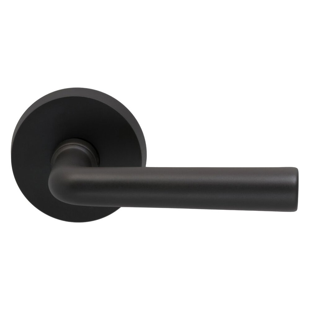 Omnia Hardware Passage Soho Right Handed Lever with Plain Rosette in Oil Rubbed Bronze Lacquered