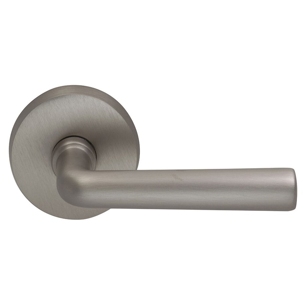 Omnia Hardware Passage Soho Right Handed Lever with Plain Rosette in Satin Nickel Lacquered