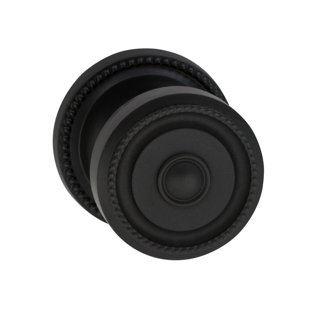 Omnia Hardware Double Dummy Traditions Beaded Knob with Beaded Rosette in Oil Rubbed Bronze Lacquered