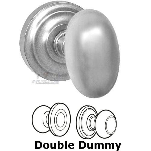 Omnia Hardware Double Dummy Set Classic Egg Knob with Radial Rosette in Max Steel