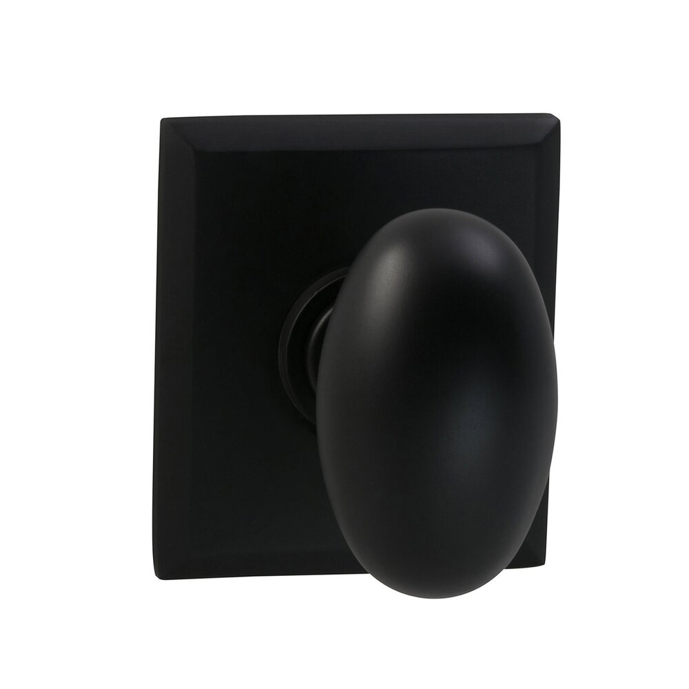 Omnia Hardware Double Dummy Egg Knob with Rectangle Rose in Oil Rubbed Bronze Lacquered