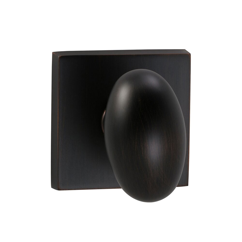 Omnia Hardware Double Dummy Egg Knob with Square Rose in Tuscan Bronze