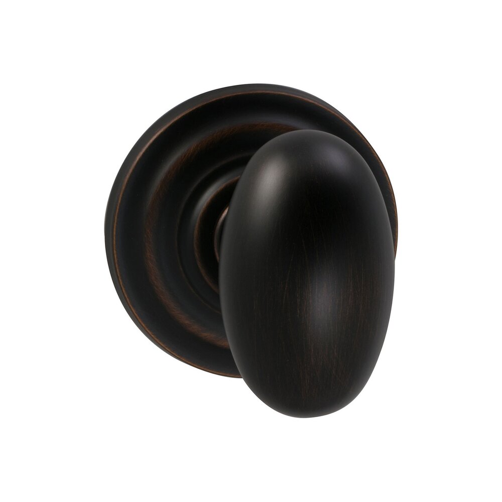 Omnia Hardware Double Dummy Egg Knob with Traditional Rose in Tuscan Bronze