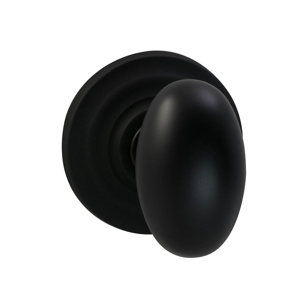 Omnia Hardware Privacy Egg Knob with Traditional Rose in Oil Rubbed Bronze Lacquered