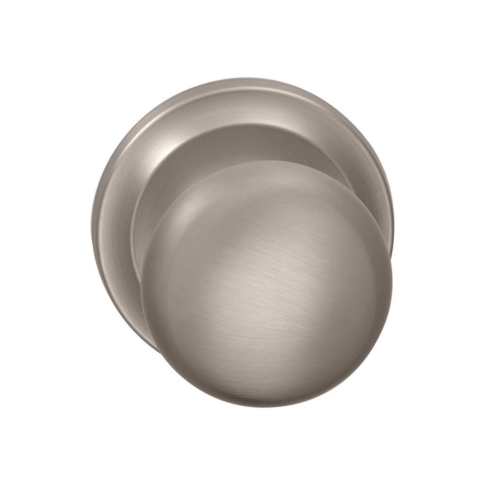 Omnia Hardware Privacy Latchset Classic 2 1/8" Half Round Knob with Radial Rosette in Satin Nickel Lacquered