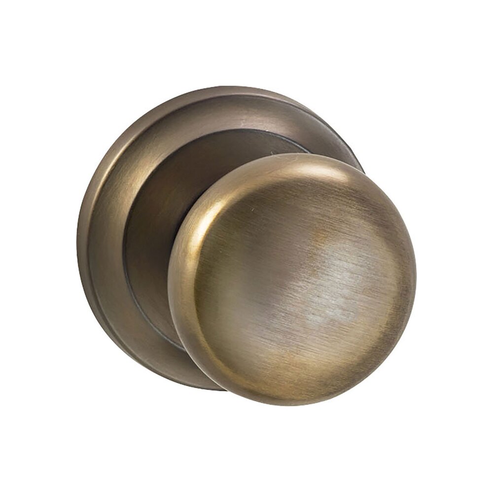 Omnia Hardware Double Dummy Traditions Knob with Radial Rosette in Antique Bronze Unlacquered