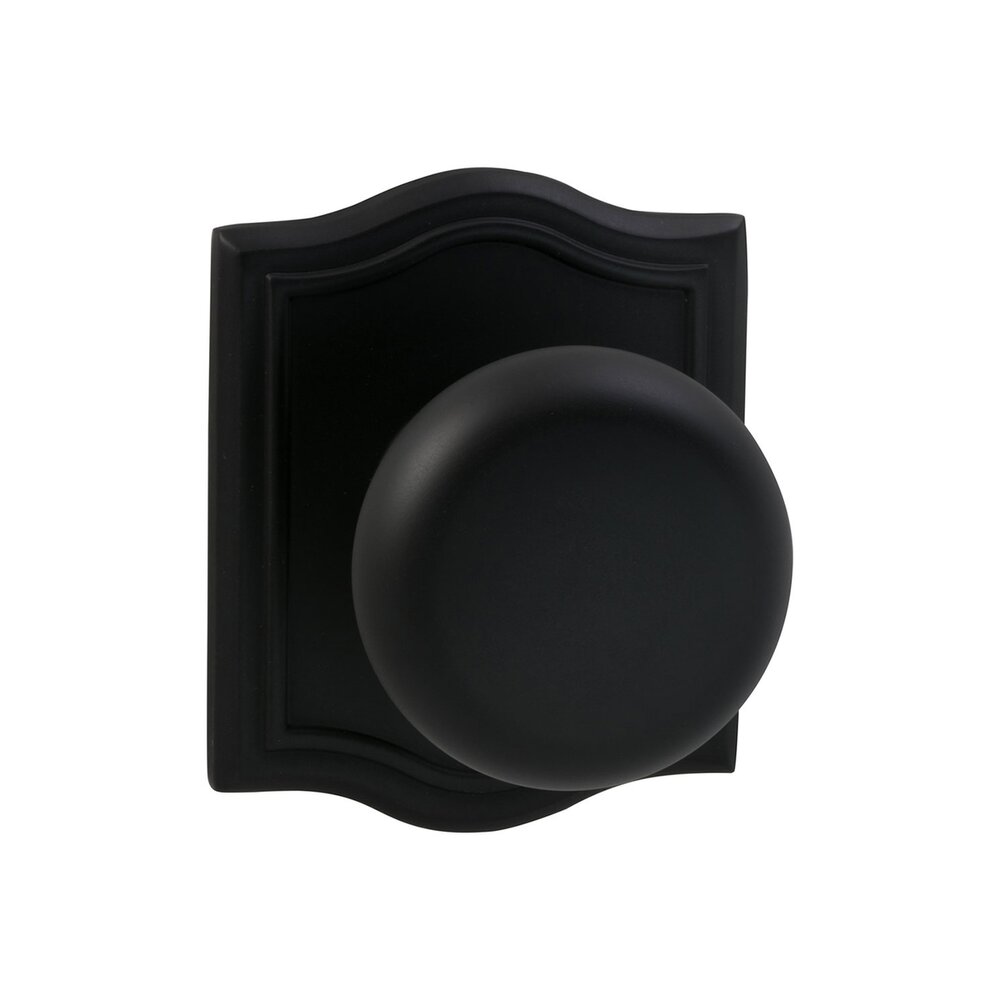 Omnia Hardware Passage Colonial Knob with Arch Rose in Oil Rubbed Bronze Lacquered