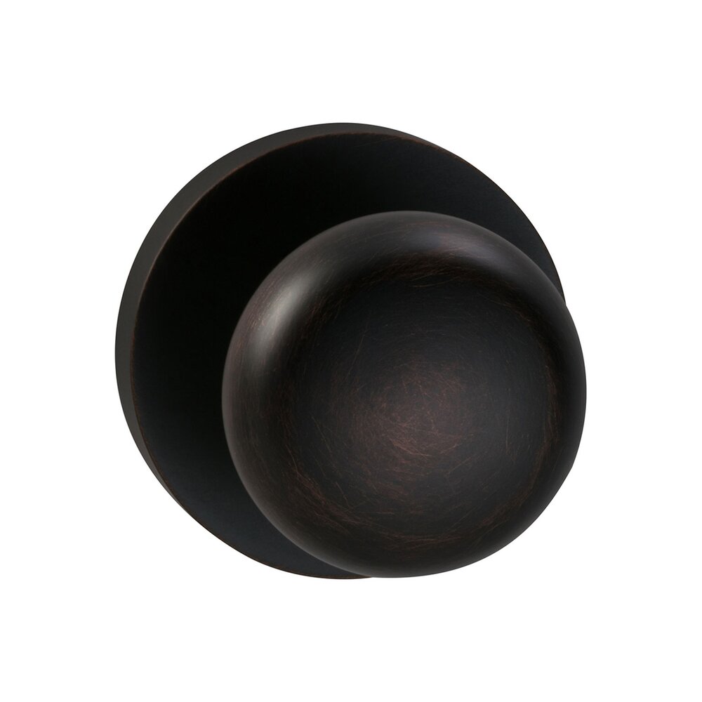 Omnia Hardware Double Dummy Colonial Knob with Modern Rose in Tuscan Bronze