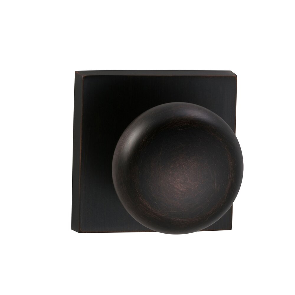Omnia Hardware Double Dummy Colonial Knob with Square Rose in Tuscan Bronze