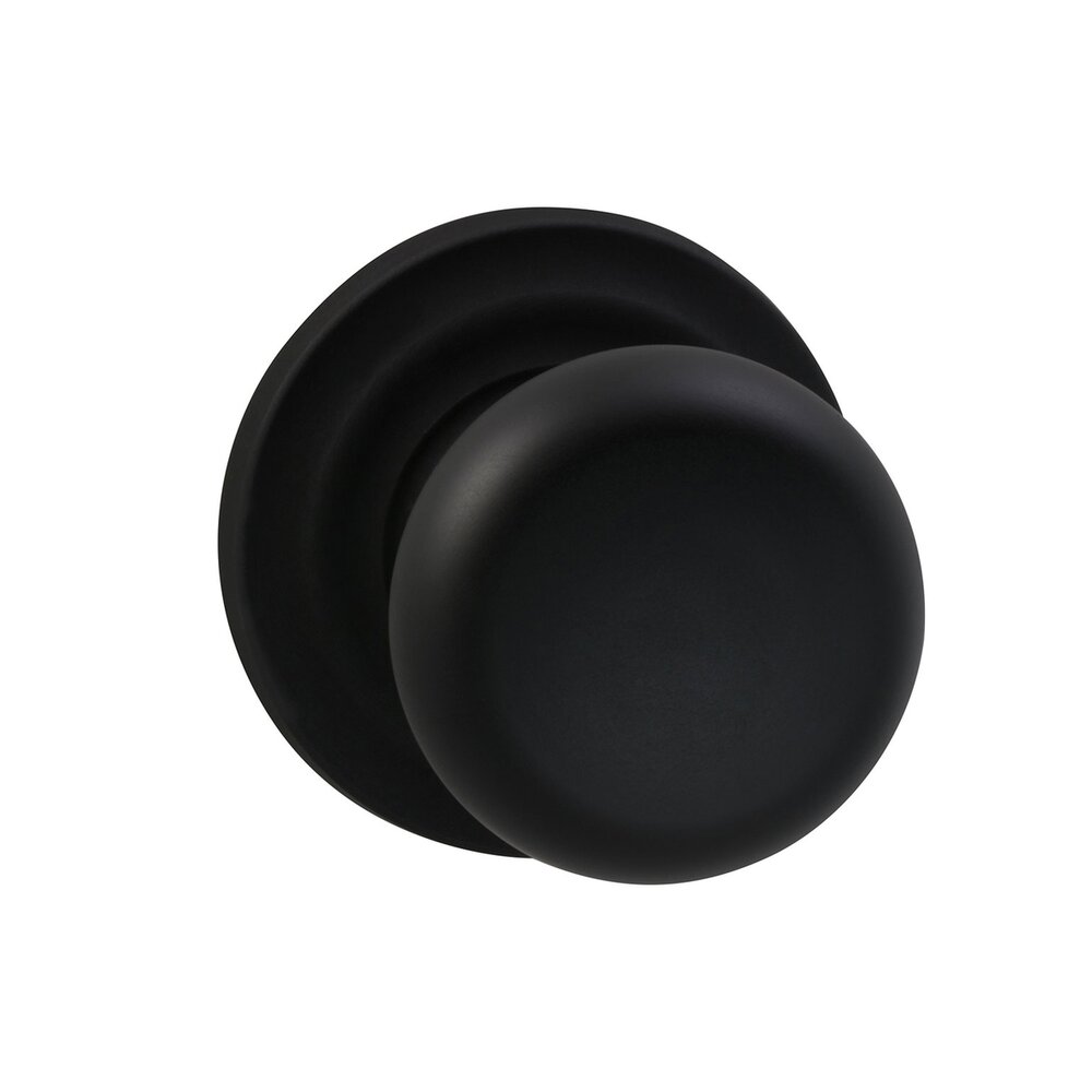 Omnia Hardware Single Dummy Colonial Knob with Traditional Rose in Oil Rubbed Bronze Lacquered