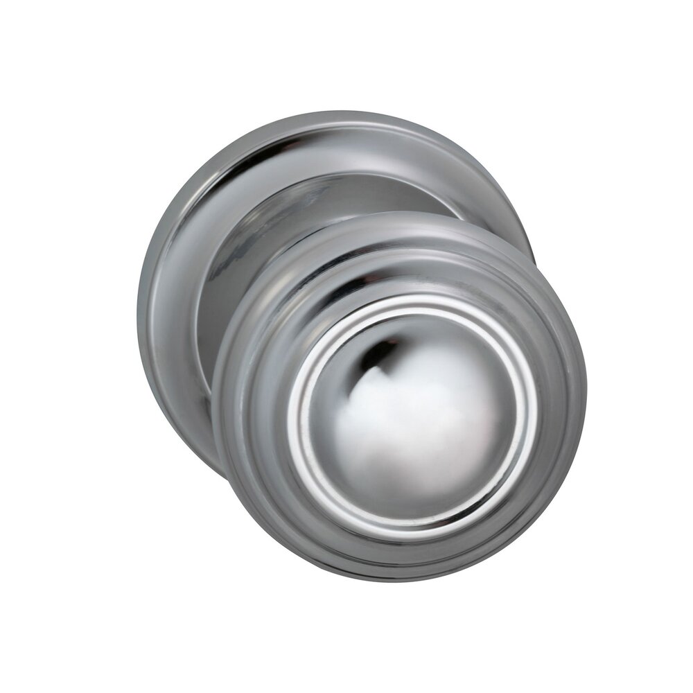 Omnia Hardware Single Dummy Traditions Knob with Radial Rosette in Polished Chrome