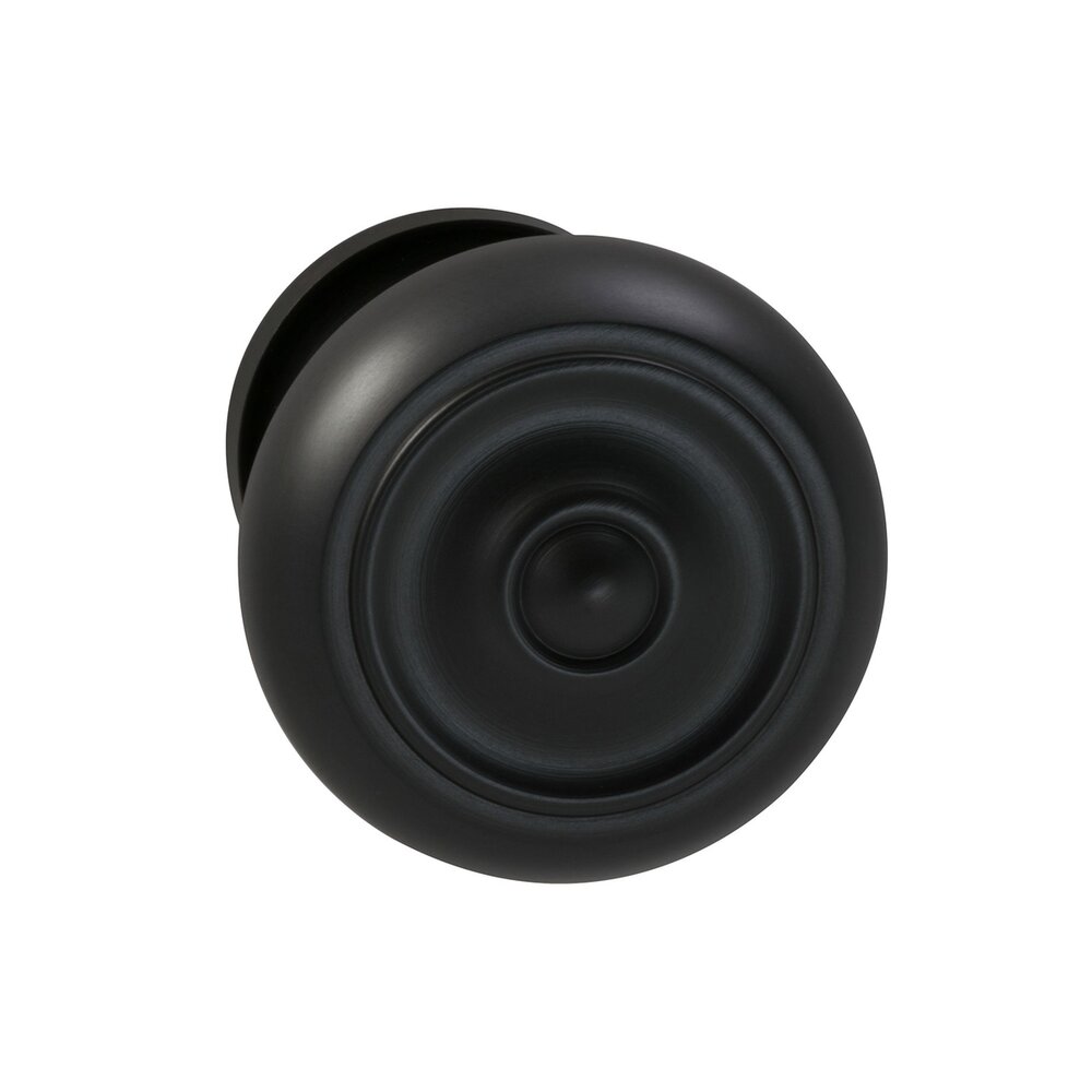 Omnia Hardware Single Dummy Traditions Classic Door Knob with Small Radial Rosette in Oil Rubbed Bronze Lacquered