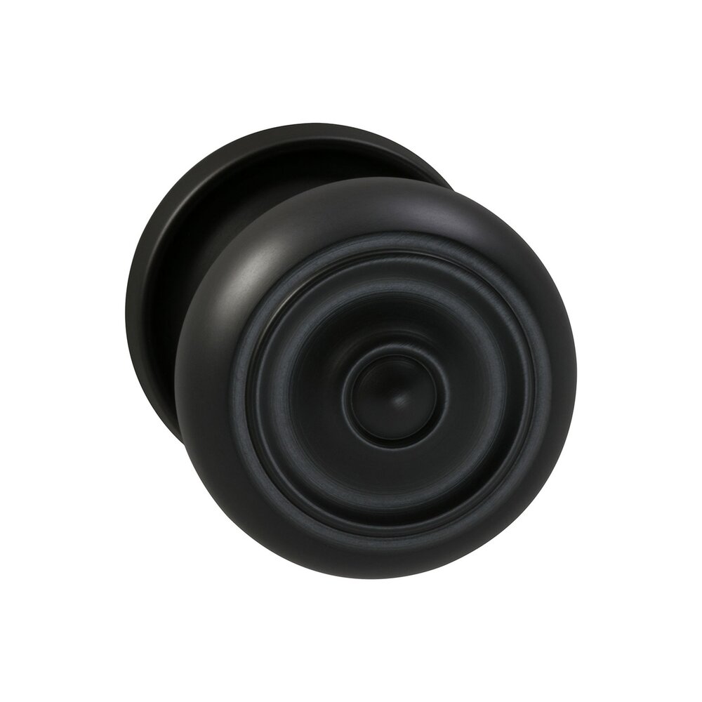Omnia Hardware Passage Traditions Classic Door Knob with Medium Radial Rosette in Oil Rubbed Bronze Lacquered